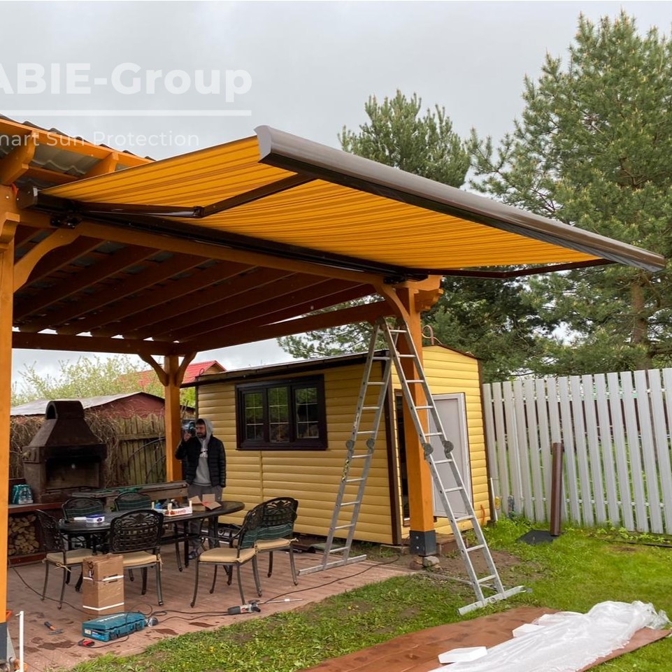 Выполненная работа кассетной маркизы KYMA